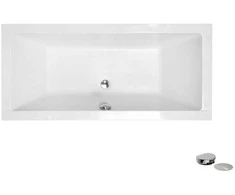 Vonia Besco Vera, 180 x 80 cm, be apdailos, su sifonu su pripildymu chrome