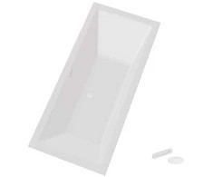 Vonia Besco Vera, 180 x 80 cm, be apdailos, su sifonu su persipylimu slim baltu
