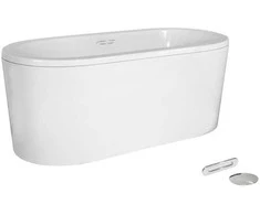 Vonia Besco Victoria, 185 x 83 cm, su sifonu su persipylimu slim chrome