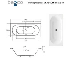 Vonia Besco Vitae Slim, 160 x 75 cm