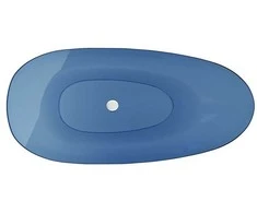 Vonia Besco Xara Mėlyna Wave, 160 x 75 cm, su baltu dangteliu