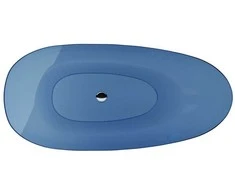 Vonia Besco Xara Mėlyna Wave, 160 x 75 cm, su chrome sifonu