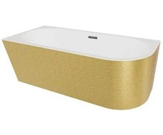 Vonia Besco Zoya Glam Gold, 150 x 75 cm, kairinė, su grafito spalvos dangteliais