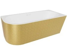 Vonia Besco Zoya Glam Gold, 170 x 80 cm, dešininė, su baltais dangteliais