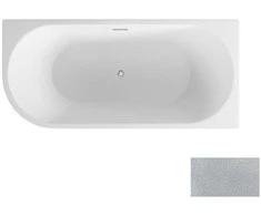 Vonia Besco Zoya Glam Sidabrinis, 150 x 75 cm, dešininė, su chrome sifonu