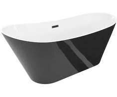 Vonia Mexen Dora, 150 x 75 cm, Baltas/Juodas + Juodas persipylimas