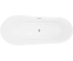 Vonia Mexen Dora, 170 x 75 cm, Baltas + Brushed nickel persipylimas