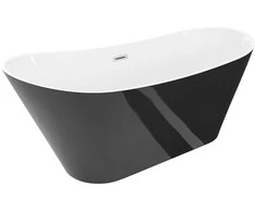 Vonia Mexen Dora, 170 x 75 cm, Baltas/Juodas + Brushed nickel persipylimas