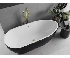 Vonia Mexen Eos, 150 x 75 cm, Baltas/Juodas + Gold persipylimas