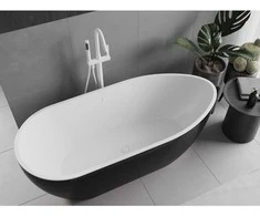 Vonia Mexen Eos, 150 x 75 cm, Baltas/Juodas + Baltas persipylimas