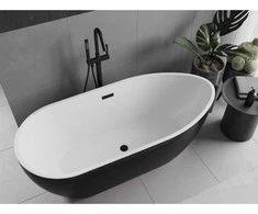 Vonia Mexen Eos, 150 x 75 cm, Baltas/Juodas + Juodas persipylimas