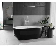 Vonia Mexen Eos, 150 x 75 cm, Baltas/Juodas + Baltas persipylimas