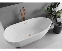 Vonia Mexen Eos, 170 x 75 cm, Baltas + Brushed copper persipylimas