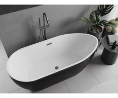 Vonia Mexen Eos, 170 x 75 cm, Baltas/Juodas + Gun metal persipylimas