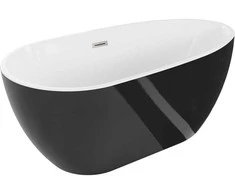 Vonia Mexen Eos, 170 x 75 cm, Baltas/Juodas + Brushed nickel persipylimas