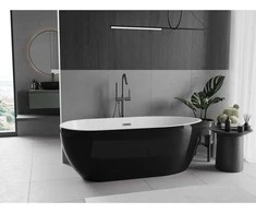 Vonia Mexen Eos, 170 x 75 cm, Baltas/Juodas + Gun metal persipylimas