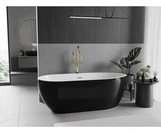 Vonia Mexen Eos, 170 x 75 cm, Baltas/Juodas + Gold persipylimas