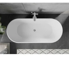 Vonia Mexen Flavia su sifonu, 170 x 75 cm, Baltas+Chrome