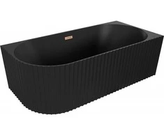 Vonia Mexen Gia, dešininė, 150 x 75 cm, Juodas matt + Brushed copper persipylimas