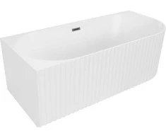 Vonia Mexen Gia, kairinė, 150 x 75 cm, Baltas matt + Brushed gun pilka persipylimas