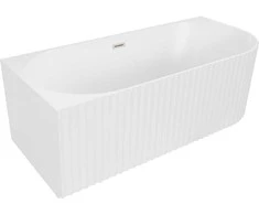 Vonia Mexen Gia, kairinė, 170 x 80 cm, Baltas matt + Brushed nickel persipylimas