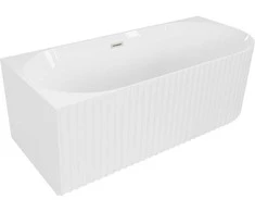 Vonia Mexen Gia, kairinė, 170 x 80 cm, Baltas gloss + Brushed nickel persipylimas