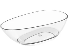 Vonia Mexen Glass Clear Transparent, 170 x 85 cm, su chromo dangteliu