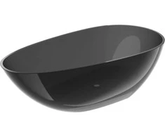 Vonia Mexen Glass Juodas Transparent, 170 x 85 cm, su chromo dangteliu