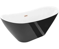 Vonia Mexen Lotos, 180 x 75 cm, Baltas/Juodas + Brushed copper persipylimas