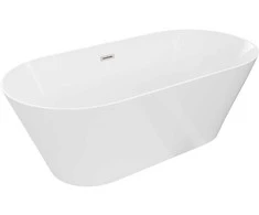 Vonia Mexen Luna Slim, 170 x 75 cm, Baltas + Brushed nickel persipylimas