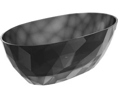 Vonia Mexen Orax Juodas Transparent, 170 x 80 cm, su chromo dangteliu - 58081708013