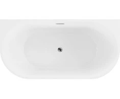 Vonia Mexen Oval, 150x75 cm, Baltas+Chrome