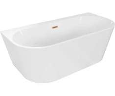 Vonia Mexen Oval+, 170 x 80 cm, Baltas + Brushed copper persipylimas