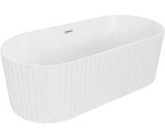 Vonia Mexen Paola, 150 x 75 cm, Baltas matt + Brushed nickel persipylimas