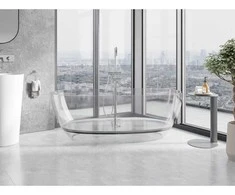 Vonia Mexen Pure Clear Transparent, 170 x 80 cm, su chromo dangteliu