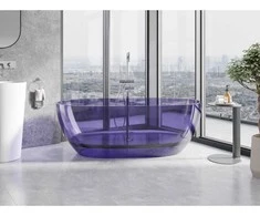 Vonia Mexen Pure Dark Slate Mėlyna Transparent, 170 x 80 cm, korek chrom - 58071708010