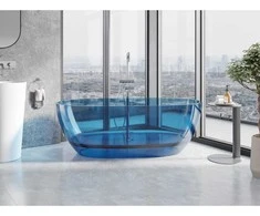 Vonia Mexen Pure Denim Transparent, 170 x 80 cm, su chromo dangteliu