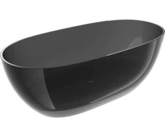 Vonia Mexen Pure Juodas Transparent, 170 x 80 cm, su chromo dangteliu