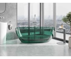 Vonia Mexen Pure Teal Transparent, 170 x 80 cm, su chromo dangteliu