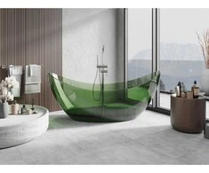 Vonia Mexen Vea Forest Transparent, 180 x 80 cm, su chromo dangteliu