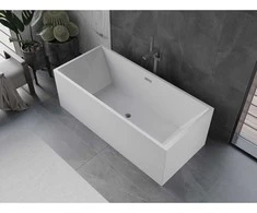 Vonia Mexen Vigo, 178,5 x 80 cm, Baltas + Brushed gun pilka persipylimas