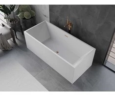 Vonia Mexen Vigo, 178,5 x 80 cm, Baltas + Brushed copper persipylimas