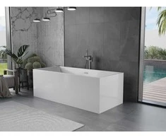 Vonia Mexen Vigo, 178,5 x 80 cm, Baltas + Brushed gun pilka persipylimas