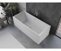 Vonia Mexen Vigo, 178,5 x 80 cm, Baltas + Brushed nickel persipylimas