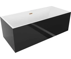 Vonia Mexen Vigo, 178,5 x 80 cm, Baltas/Juodas + Brushed copper persipylimas