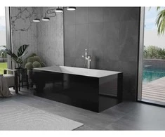 Vonia Mexen Vigo, 178,5 x 80 cm, Baltas/Juodas + Brushed nickel persipylimas