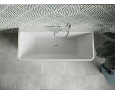 Vonia Mexen Volta su sifonu, 170 x 75 cm, Baltas+Chrome