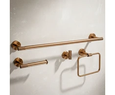 Vonios kambario aksesuarų rinkinys Rea Grid, Brushed Copper, 4 dalys