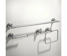 Vonios kambario aksesuarų rinkinys Rea Grid, Brushed Nickel, 4 dalys