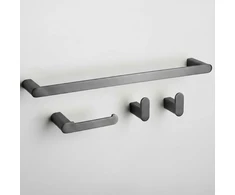 Vonios kambario aksesuarų rinkinys Rea Mati, Titanium, 4 dalys